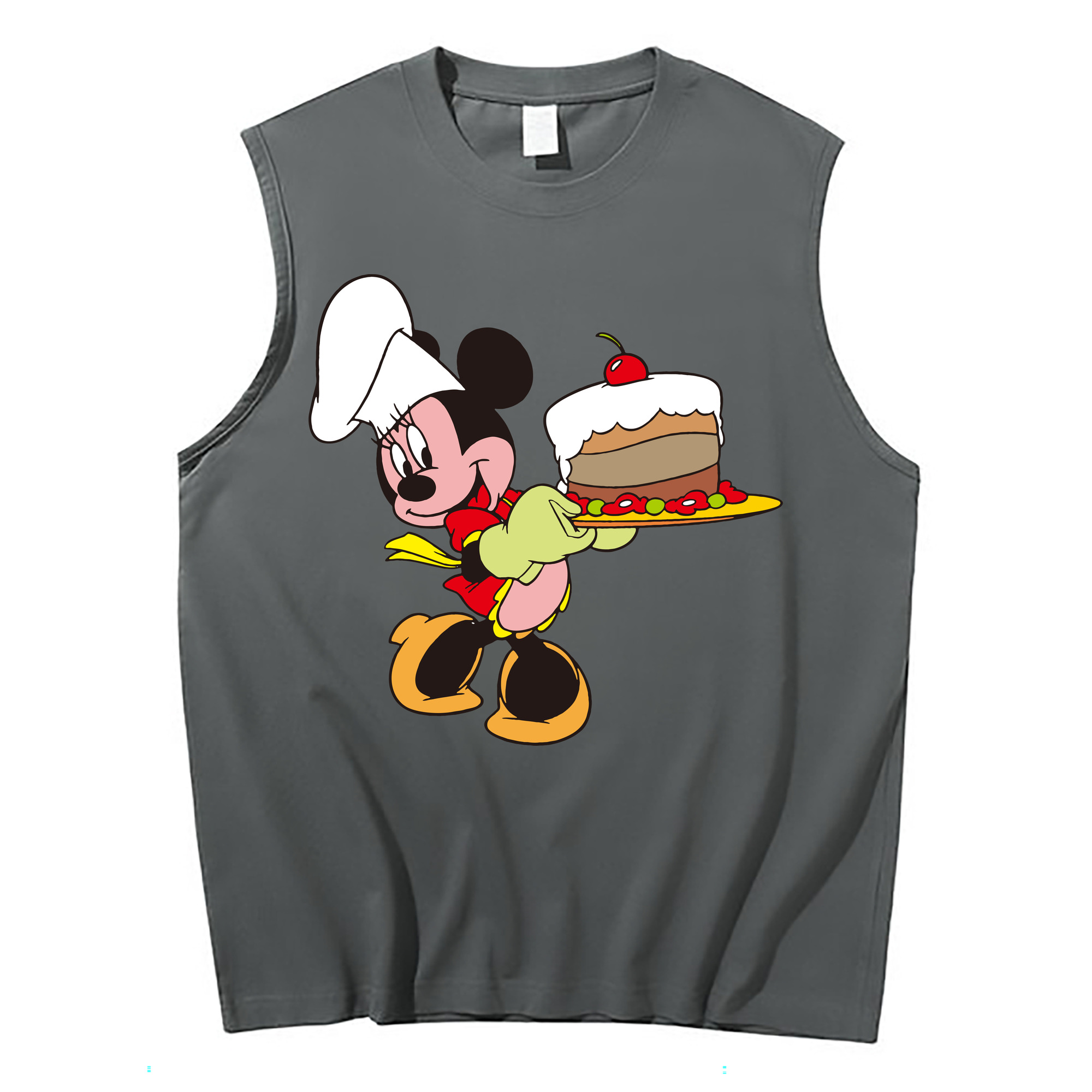 ミッキーマウス Mickey Mouse コットン100％タンクトップ（フロントプリント）